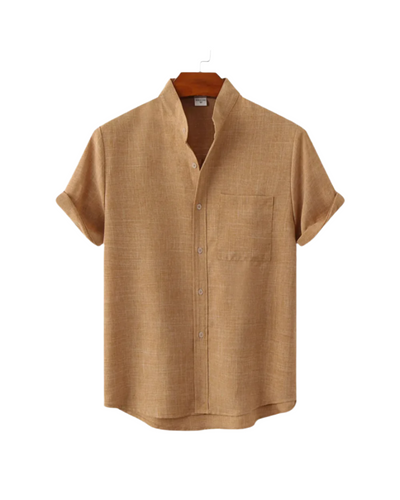Venetië Linnen Shirt Met Korte Mouwen