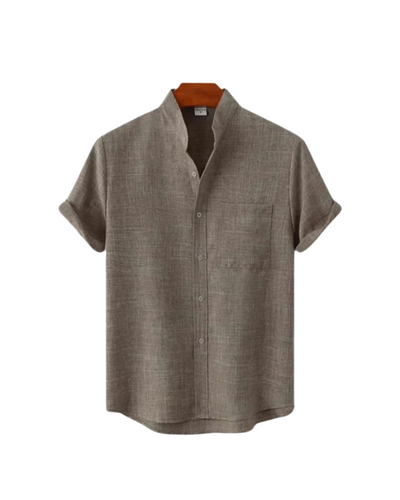 Venetië Linnen Shirt Met Korte Mouwen